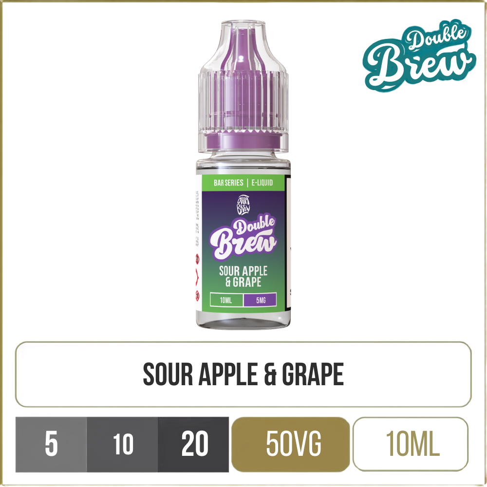 Double Brew Sour Apple & Grape E-Liquid 10ml