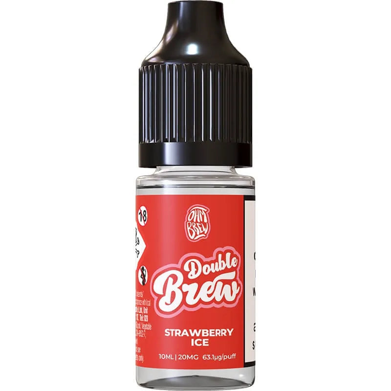 Double Brew Strawberry Ice E-Liquid 10ml Black Lid