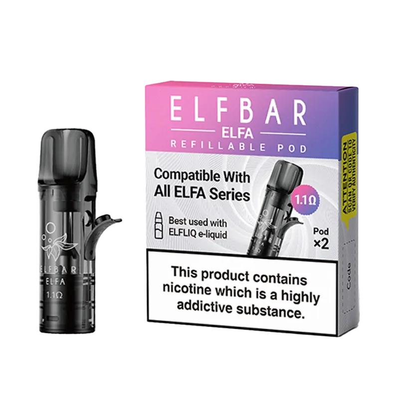 Elf Bar Elfa refillable pod and box.