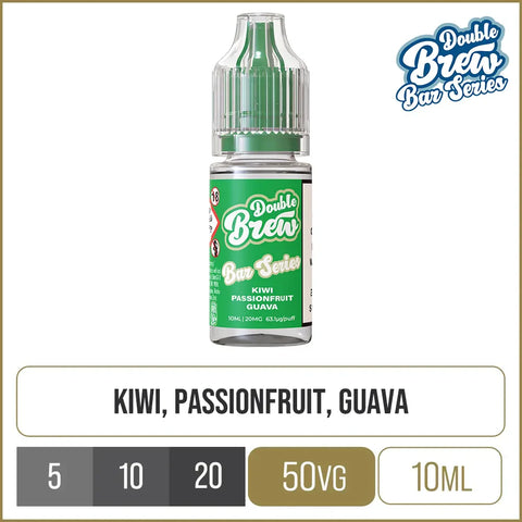 Double Brew Bar Series Kiwi Passionfruit Guava E-Liquid 10ml (php)