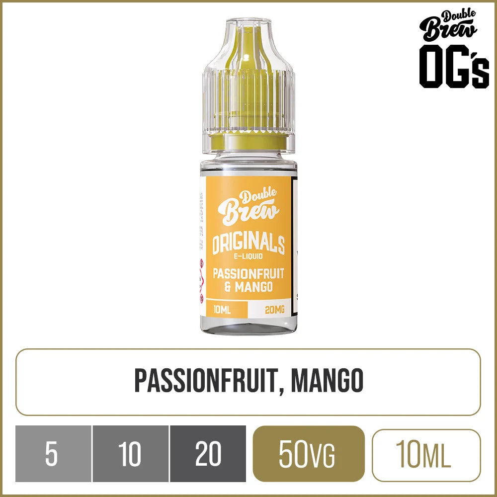 Double Brew Originals Passionfruit & Mango E-Liquid 10ml