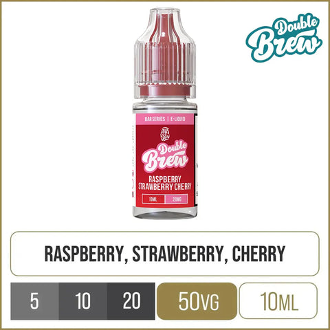 Double Brew Bar Series Raspberry Strawberry Cherry E-Liquid 10ml (php)