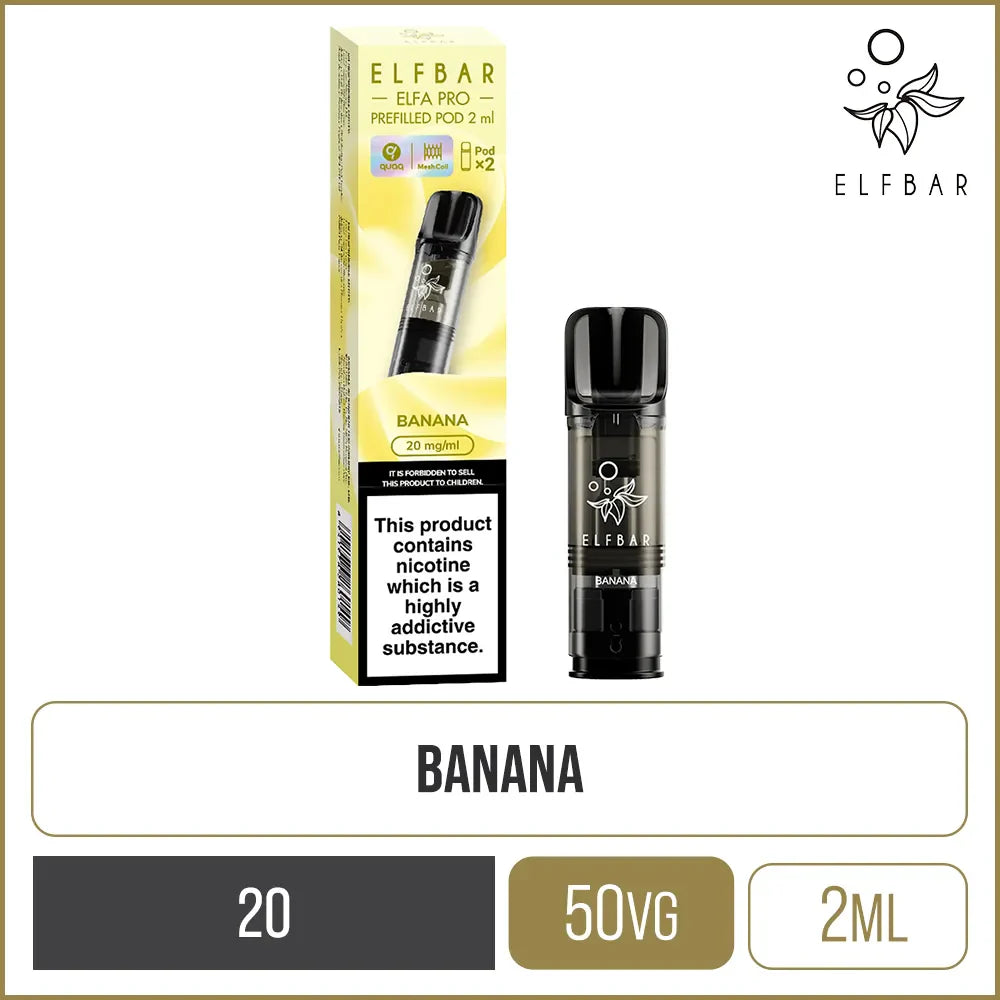 Banana Ice Elf Bar ELFA PRO Pods 2 Pack