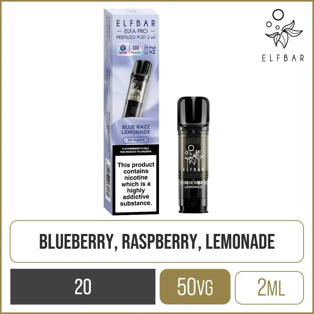 Blue Razz Lemonade Elf Bar ELFA PRO Pods 2 Pack