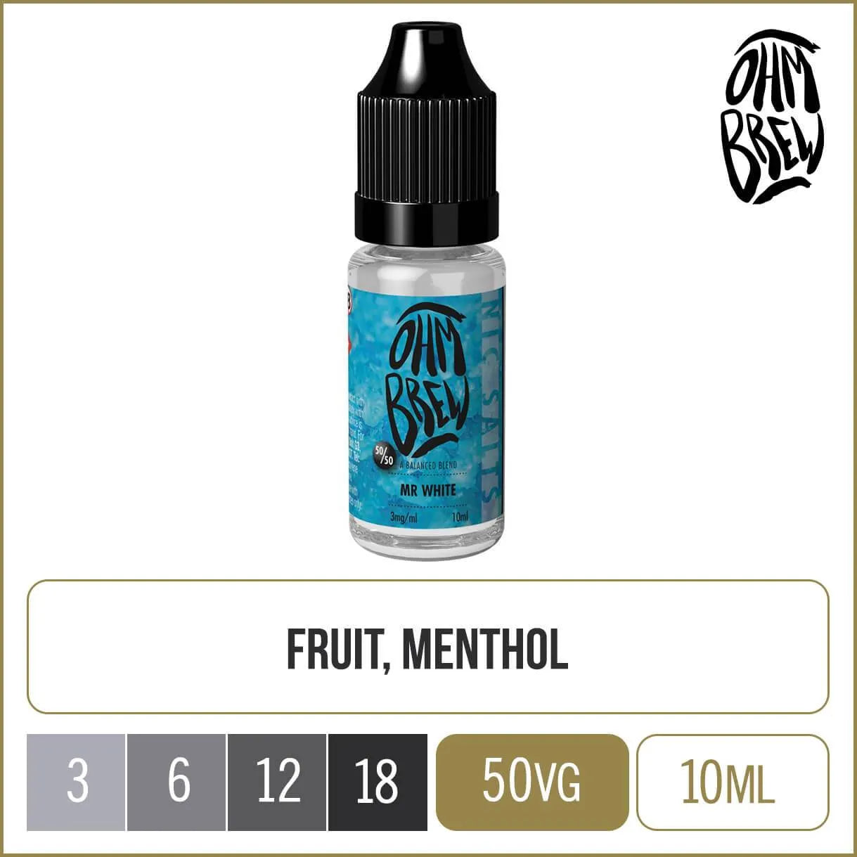 Ohm Brew 50/50 Mr White 10ml