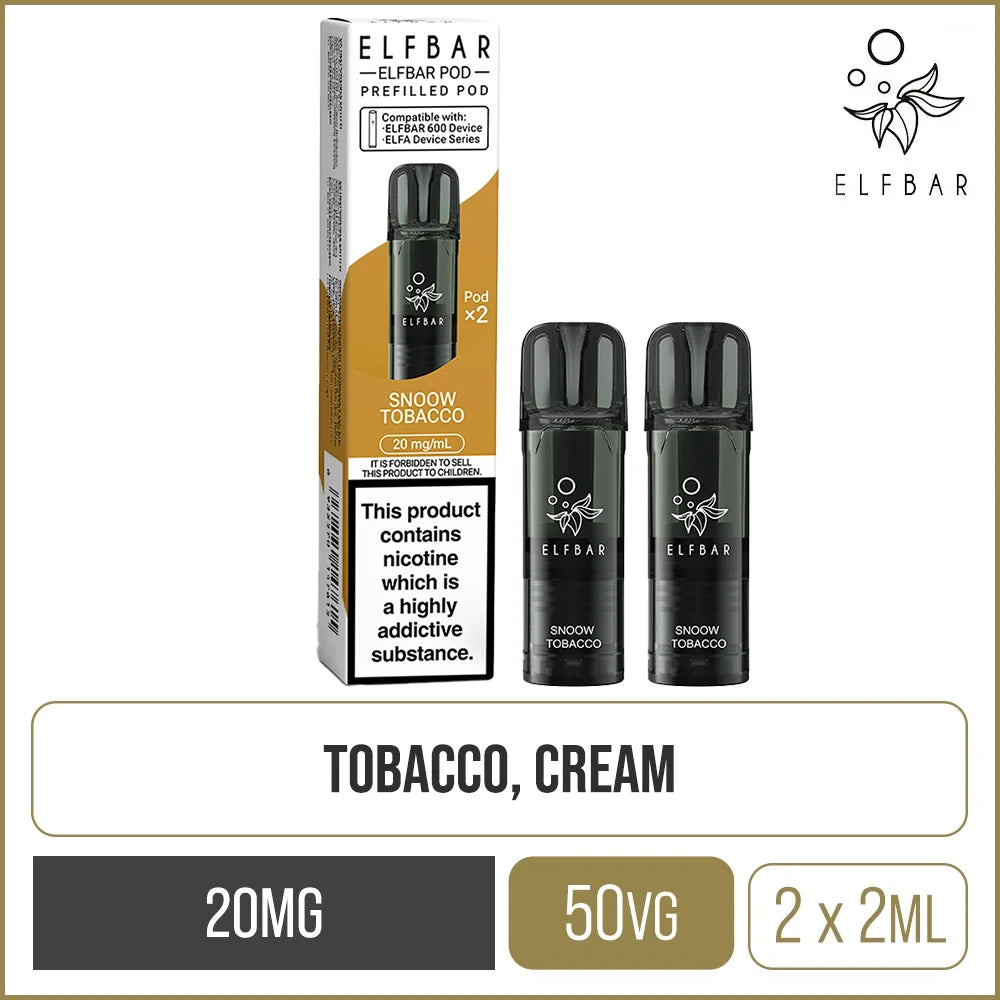 Snoow Tobacco Elf Bar 600 Pods 2 Pack