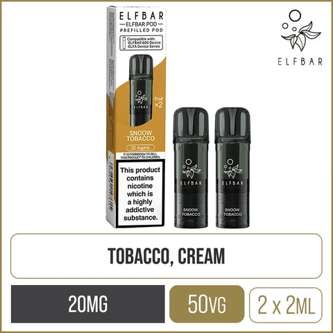 Snoow Tobacco Elf Bar 600 Pods 2 Pack