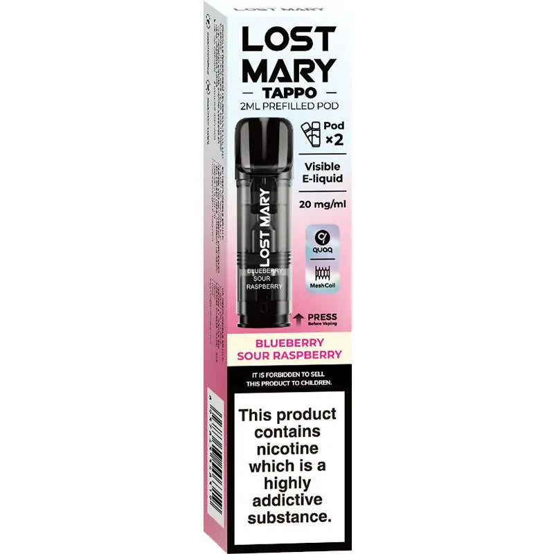 Blueberry Sour Raspberry Lost Mary Tappo Pods 2 Pack