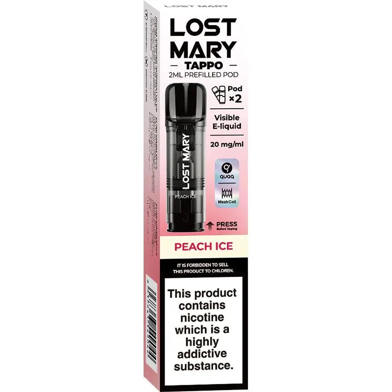 Peach Ice Lost Mary Tappo Pods 2 Pack