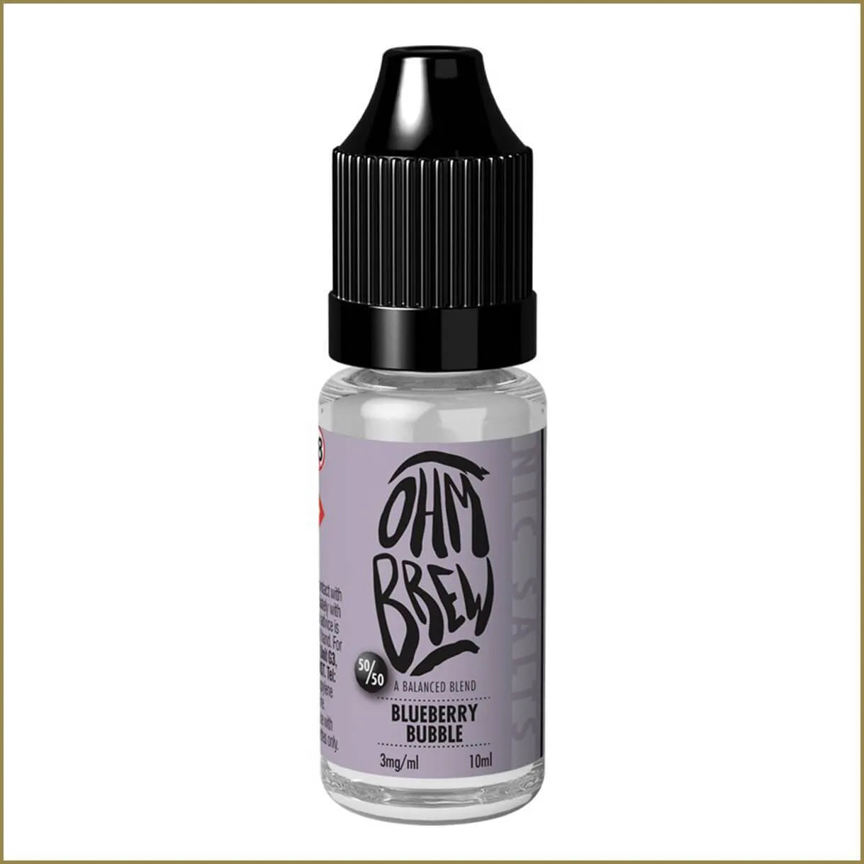 Ohm Brew 50/50 Blueberry Bubble 10ml E-Liquid Bottle