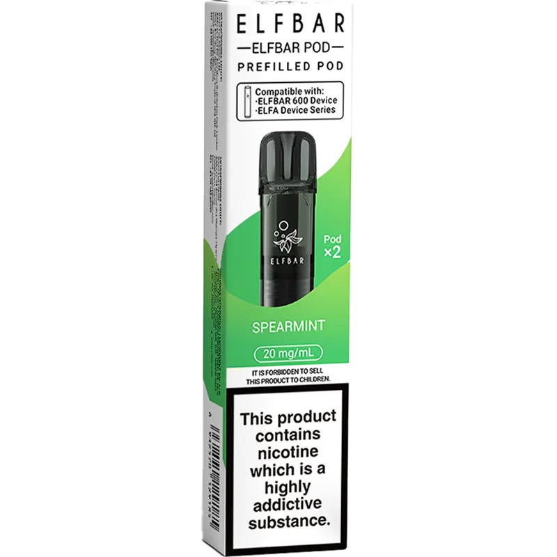 Spearmint Elf Bar 600 Pods 2 Pack